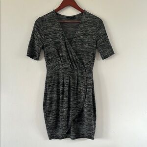 Elegant Black and Gray Women's Dress/ Long Shirt